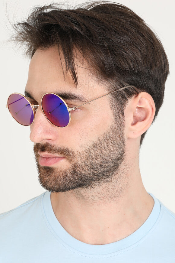 Sonnenbrille - Goldfarbe + Mehrfarbig