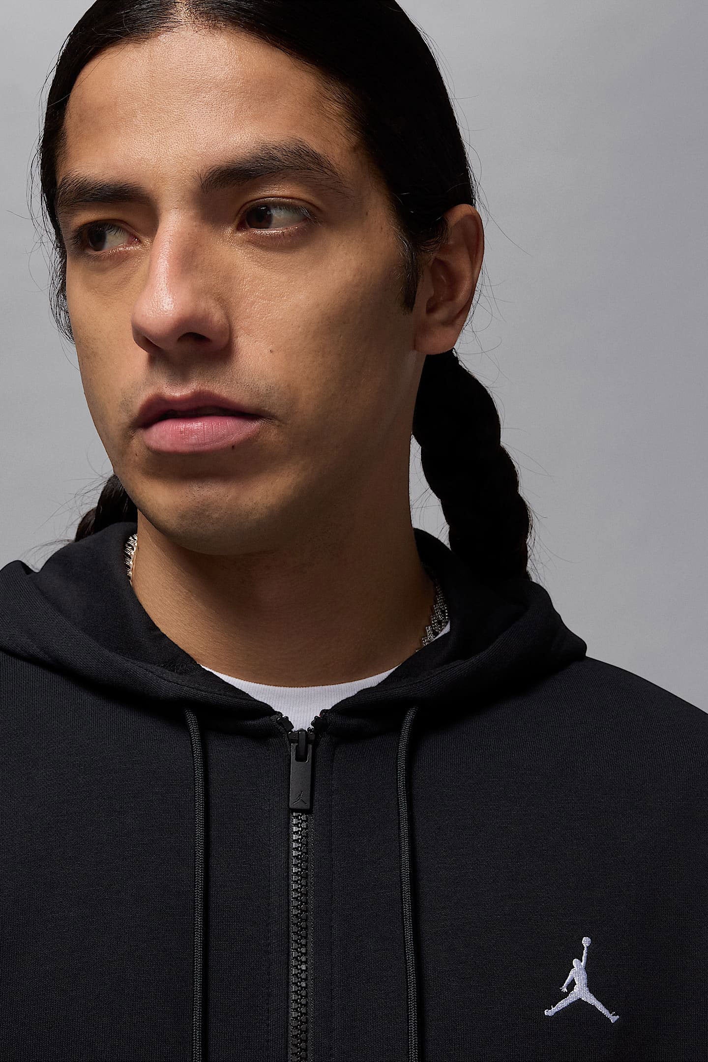 Brooklyn Fleece Oversize Kapuzensweatjacke - Black