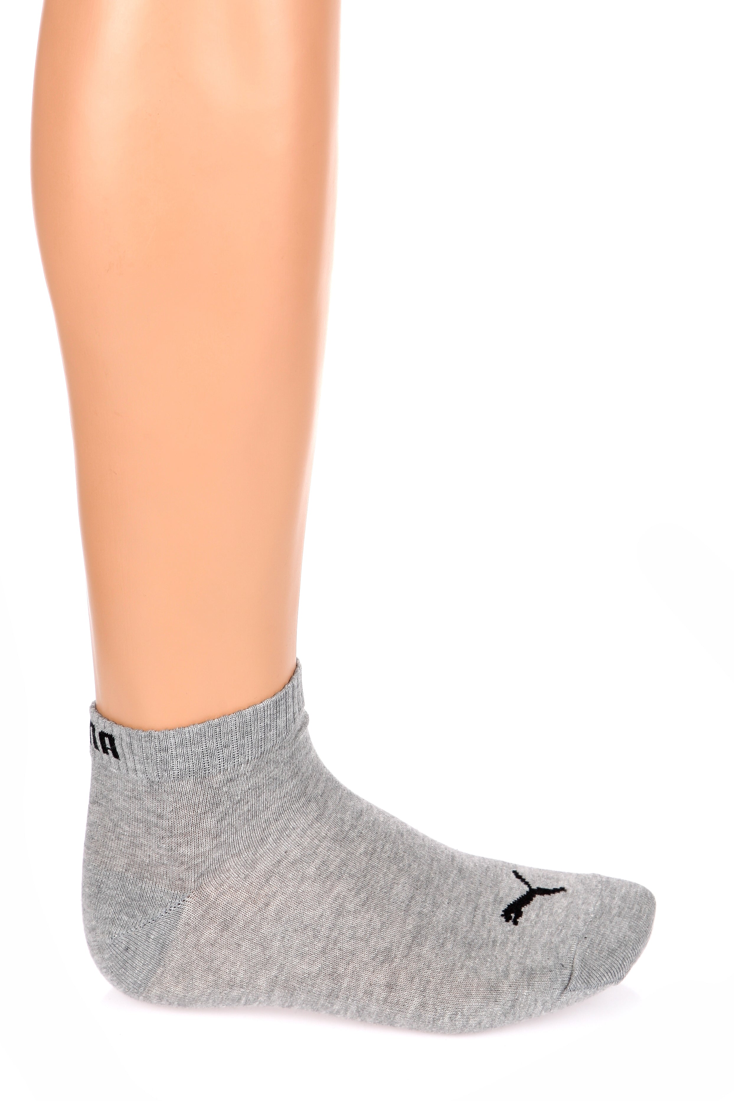Dreierpack Socken - Weiss + Hellgrau + Schwarz