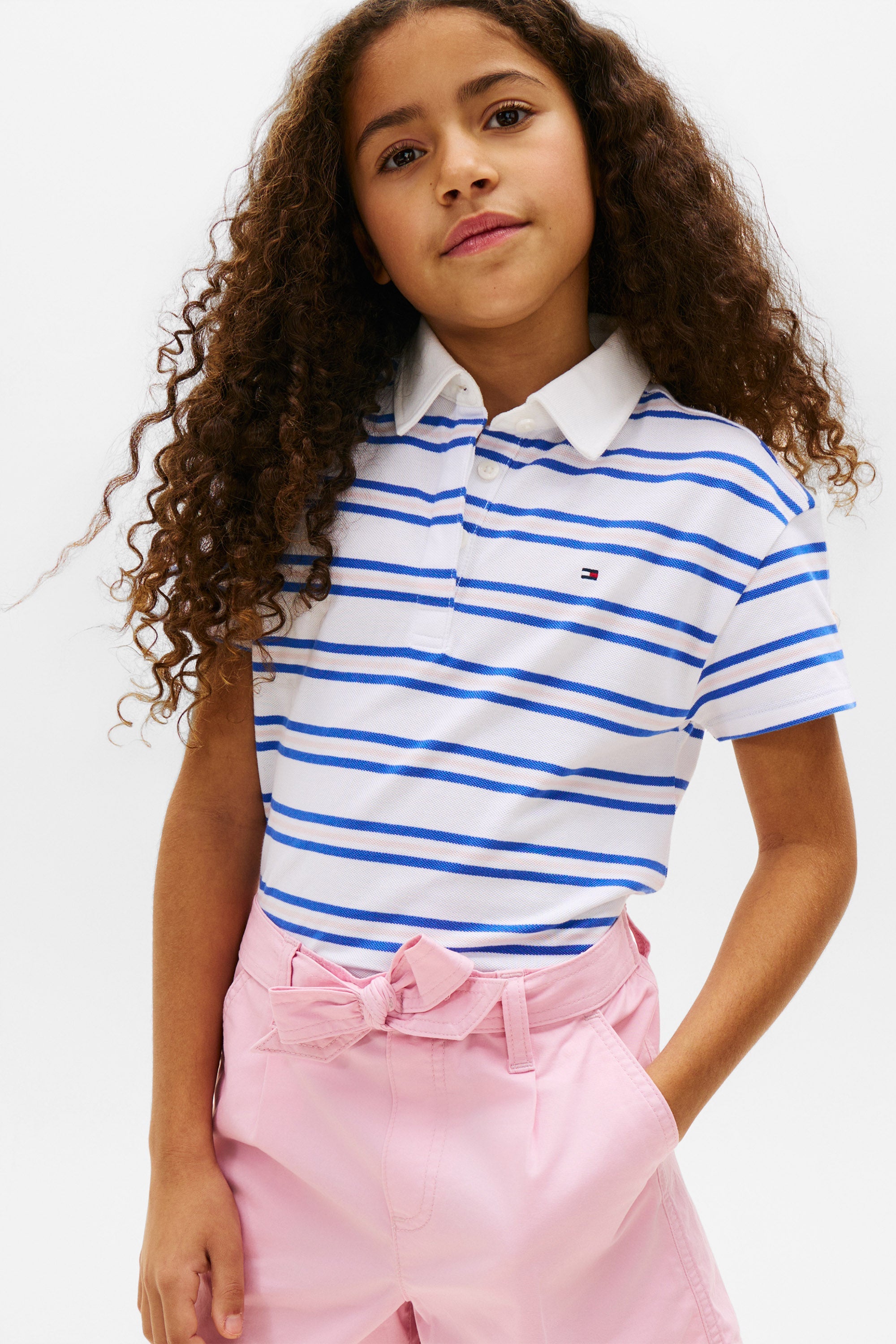 Poloshirt - White + Blue