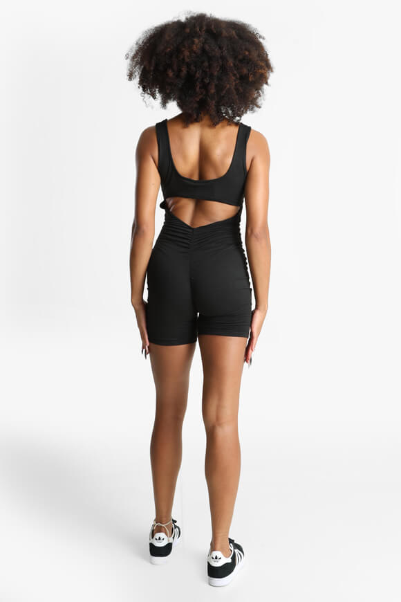 Kurzer Overall - Schwarz
