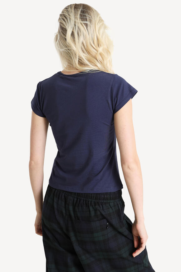 Crop T-Shirt - Marineblau