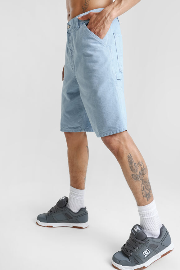 Single Knee Jeansshorts - Piscine Faded