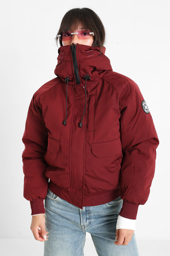 Wattierte Bomberjacke - Bordeaux