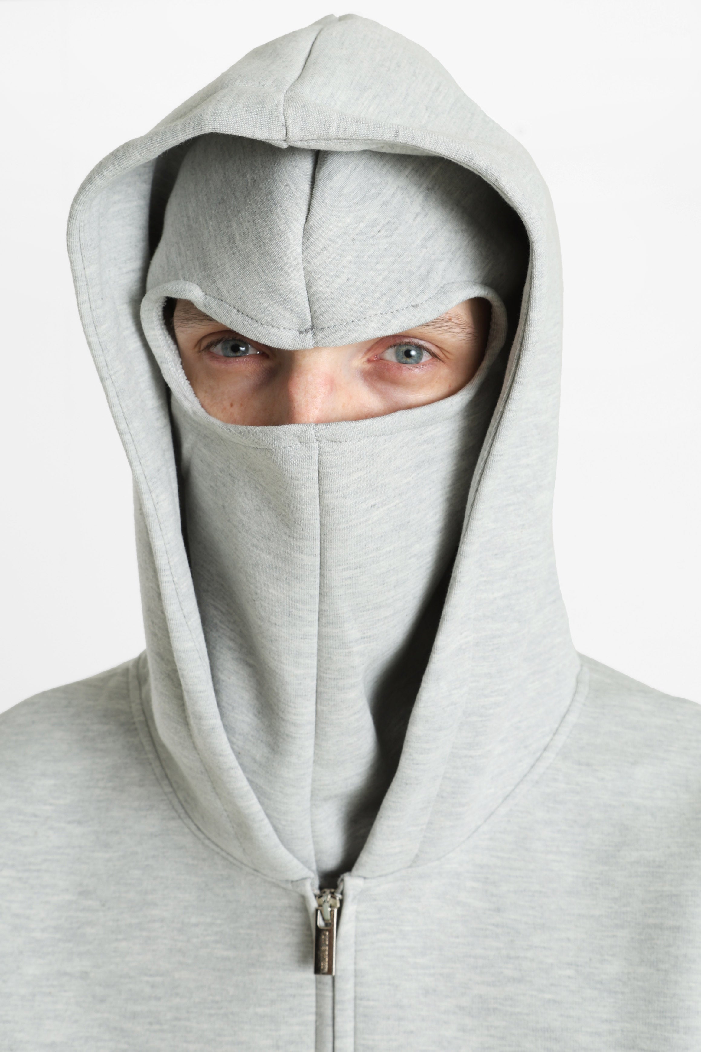 Kapuzensweatjacke - Light Grey Heather