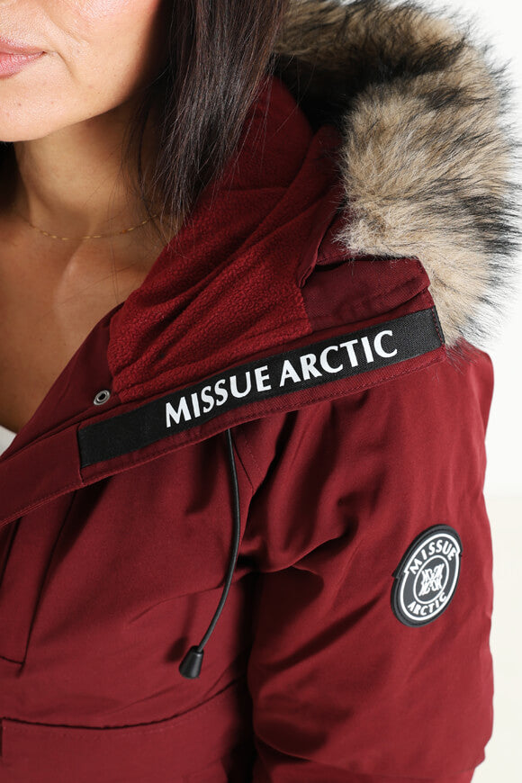 Wattierte Bomberjacke - Bordeaux