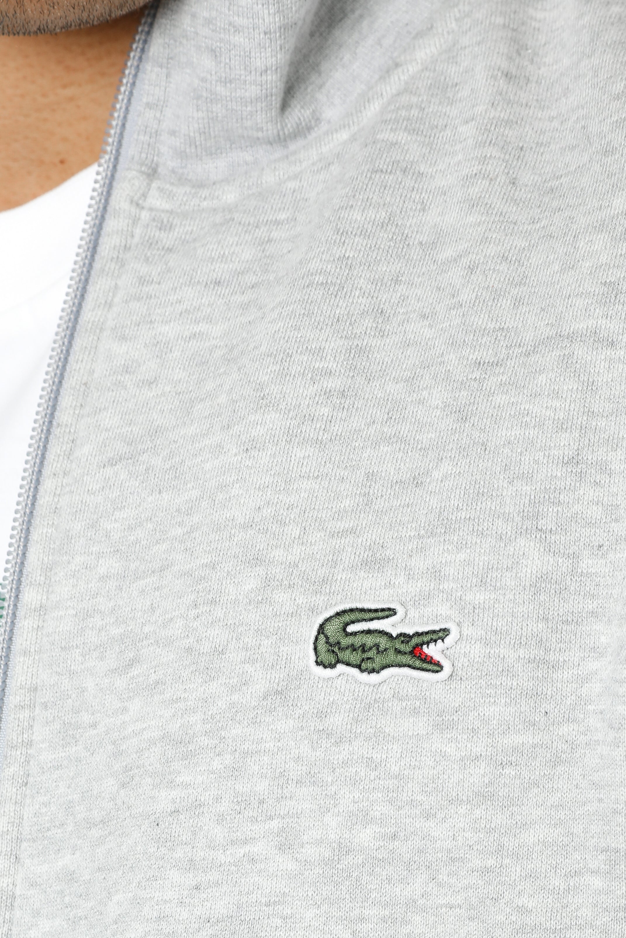 Sweatjacke - Hellgrau meliert