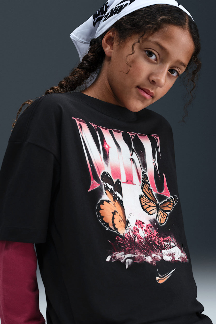 Butterfly Oversize T-Shirt - Black