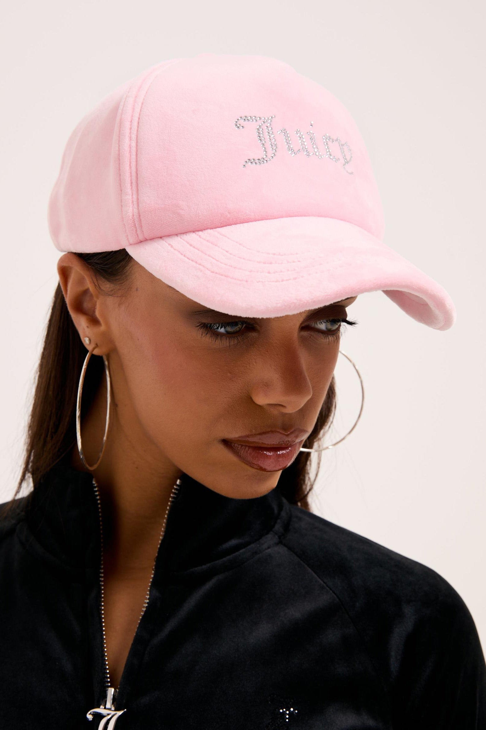 Samt Cap / Strapback - Juicy Pink