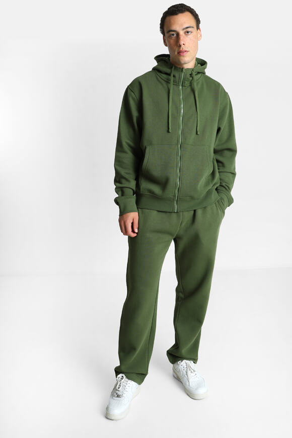 Kapuzensweatjacke - Olive Grün