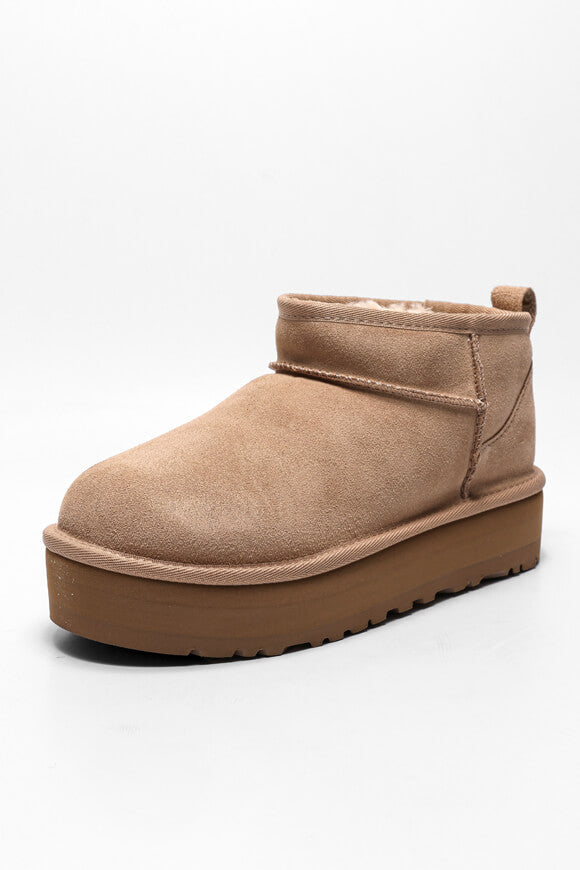 Classic Ultra Mini gefütterte Plateau Stiefelette - Sand