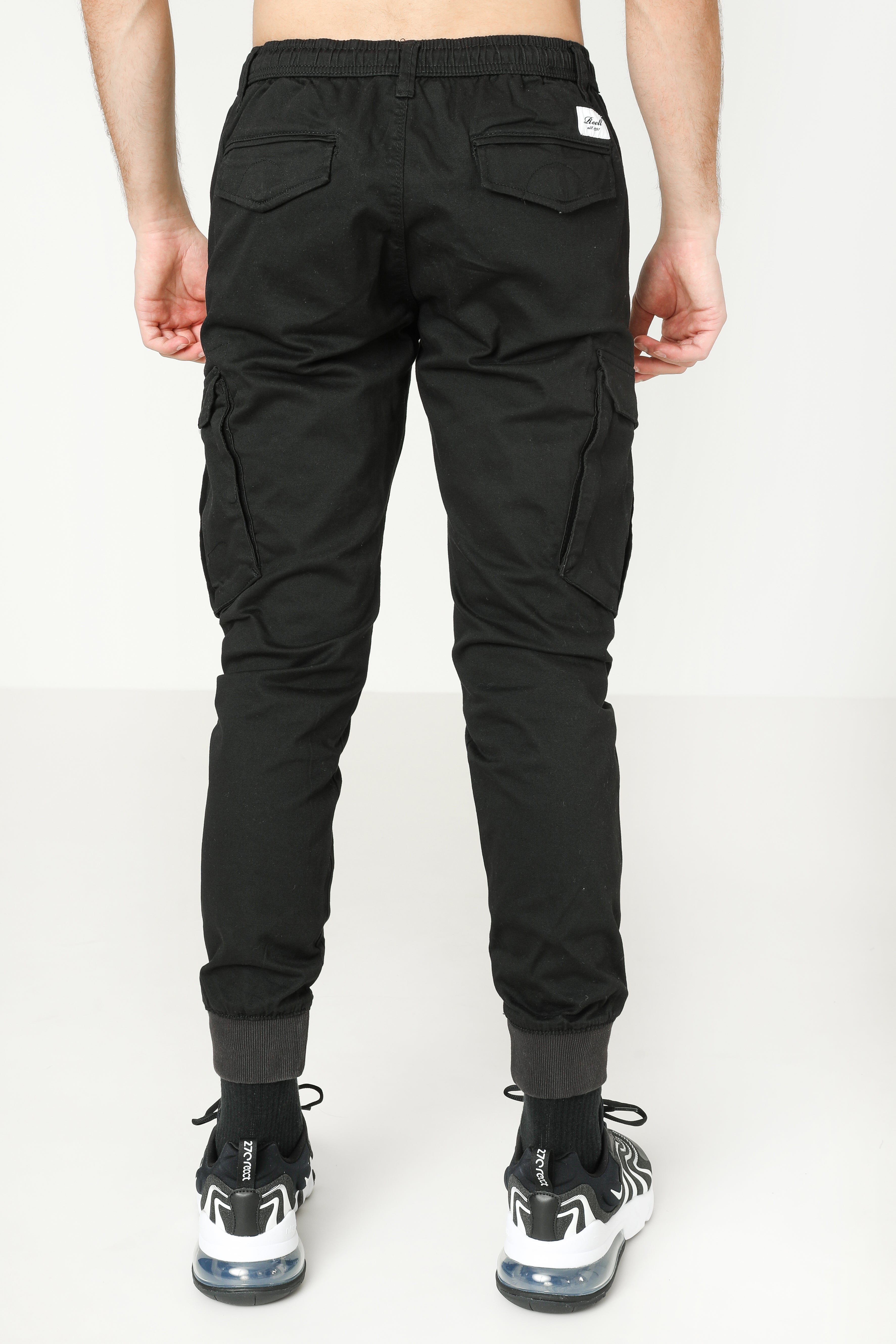 Reflex Rib Cargo Jogger Pant - Schwarz