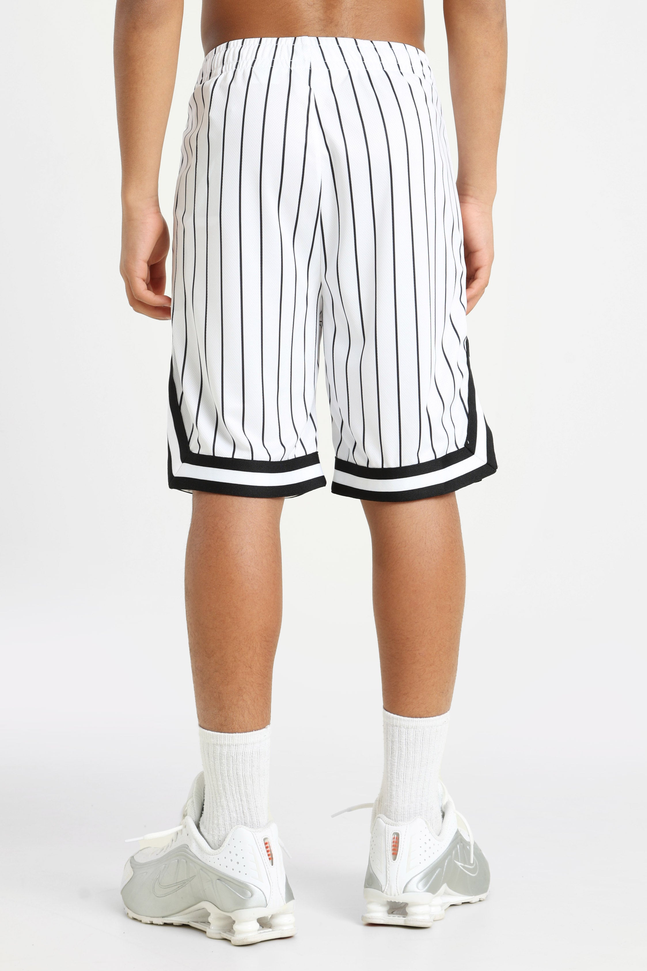 Mesh Shorts - White + Black