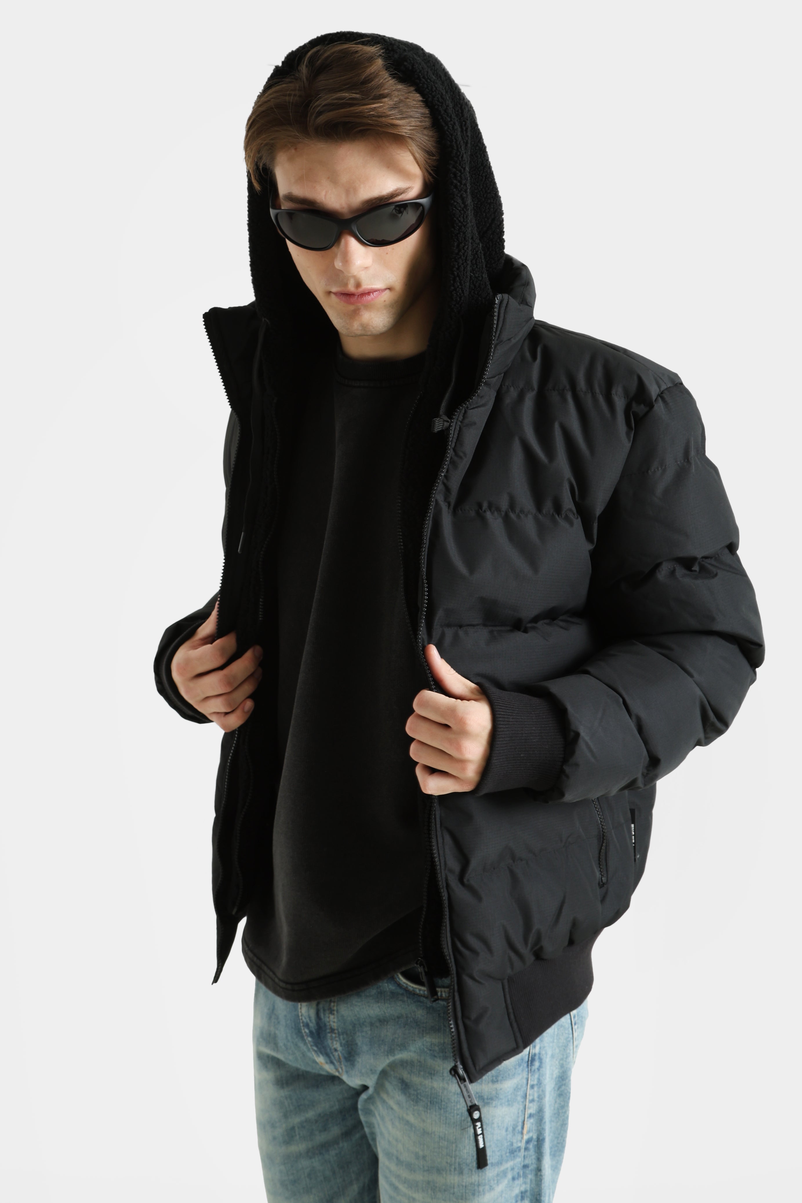 Puffer Bomberjacke - Black