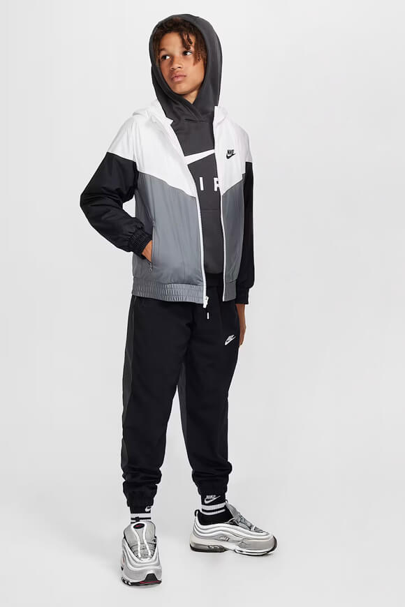 Windbreaker - White + Smoke Grey + Black