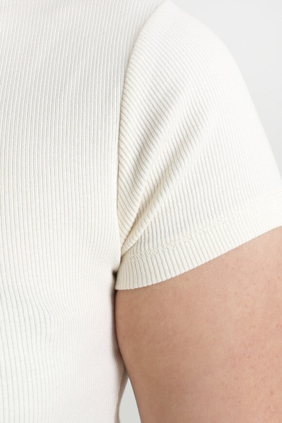 Geripptes Maxikleid - Creme