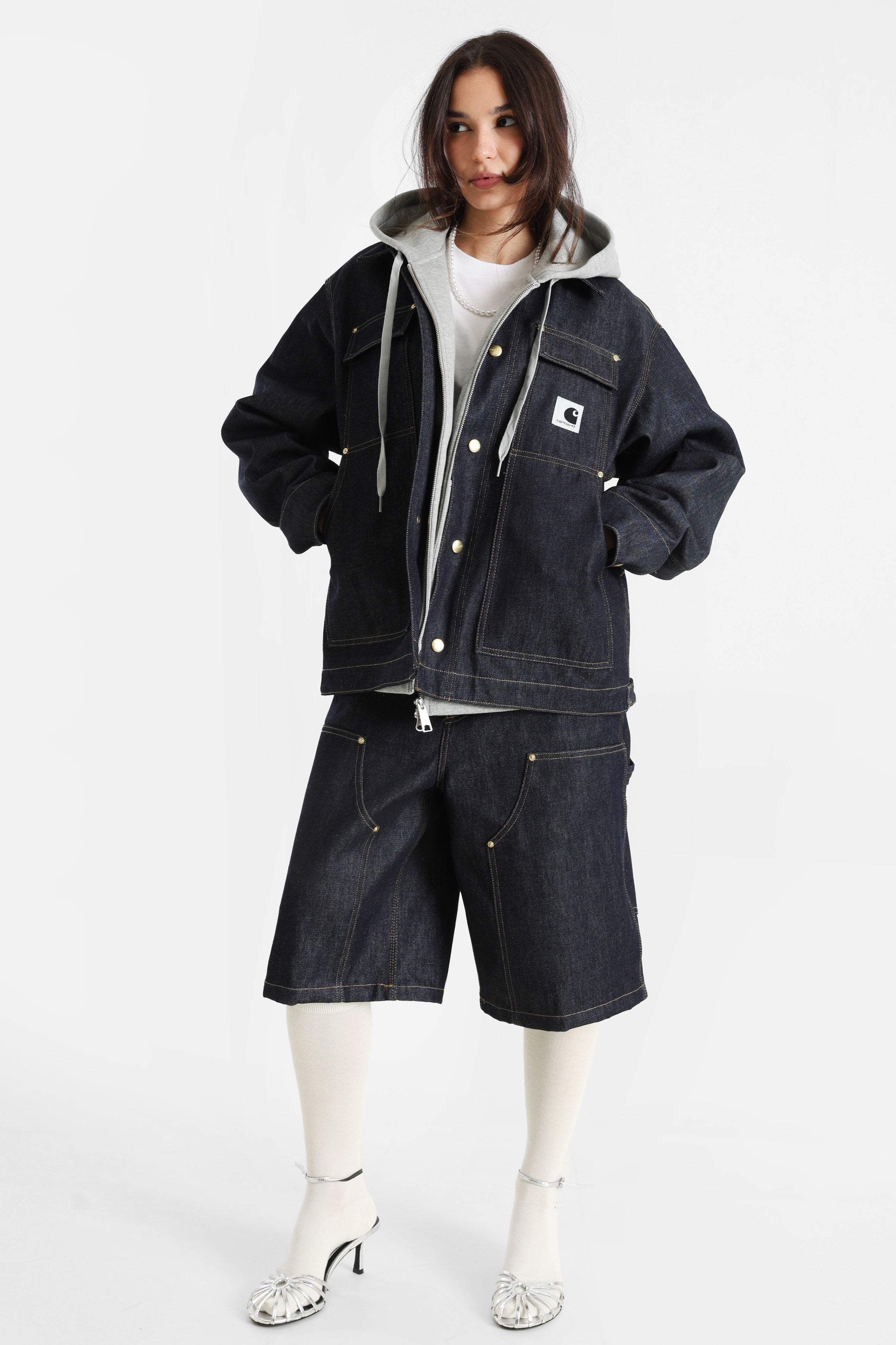 Nixon Double Knee Jeansshorts - Blue