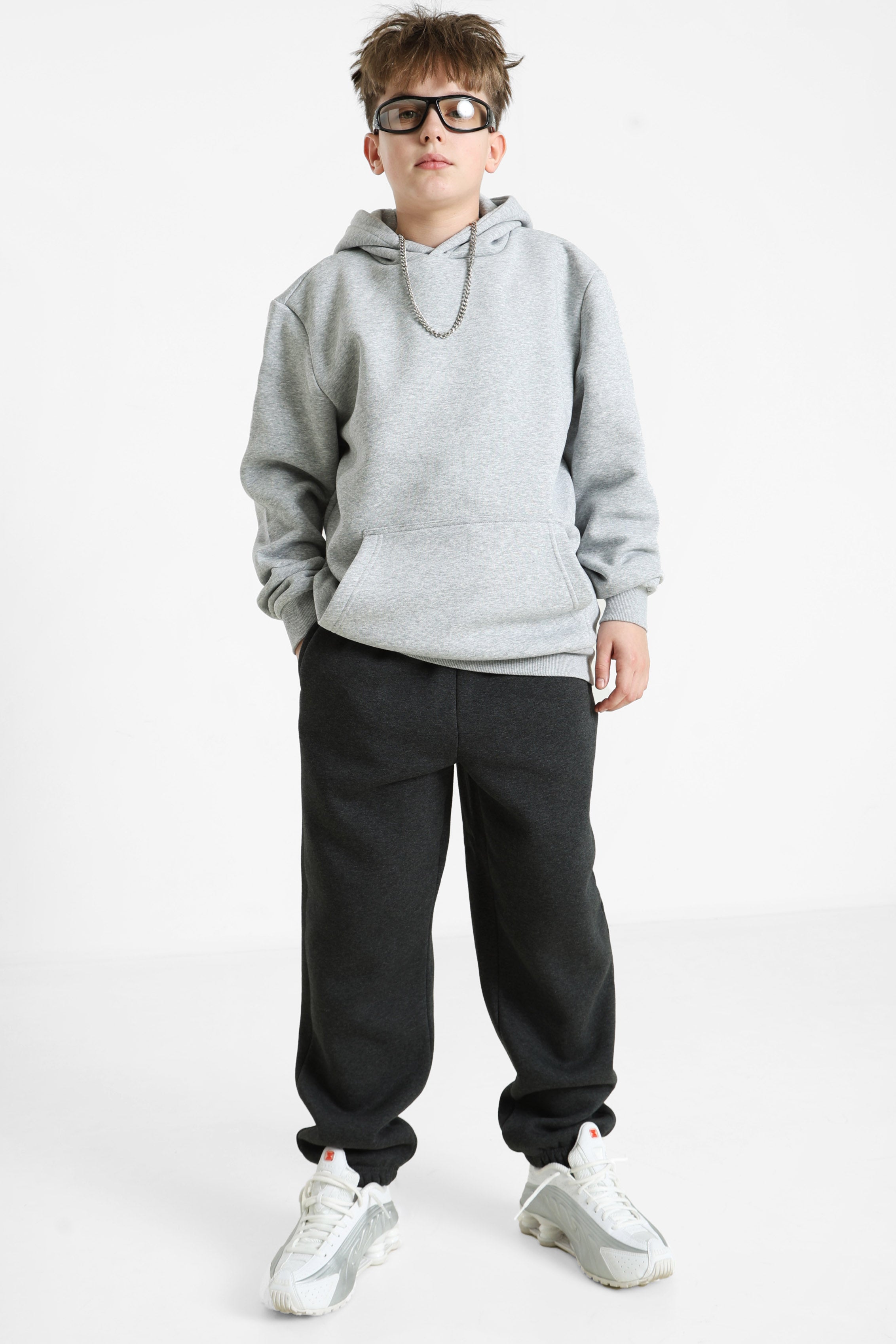 Kapuzensweatshirt - Grey Heather