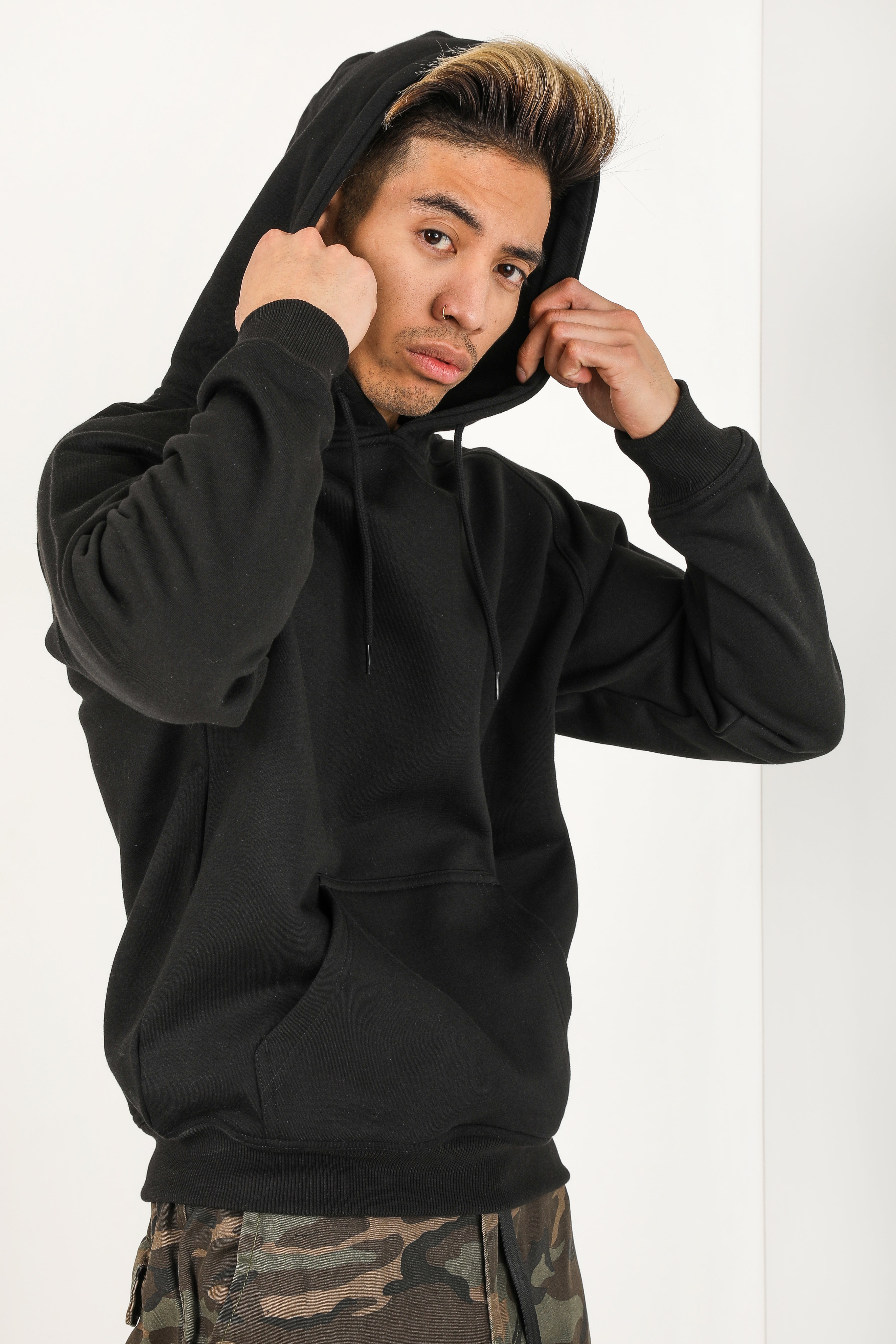 Oversize Kapuzensweatshirt - Black