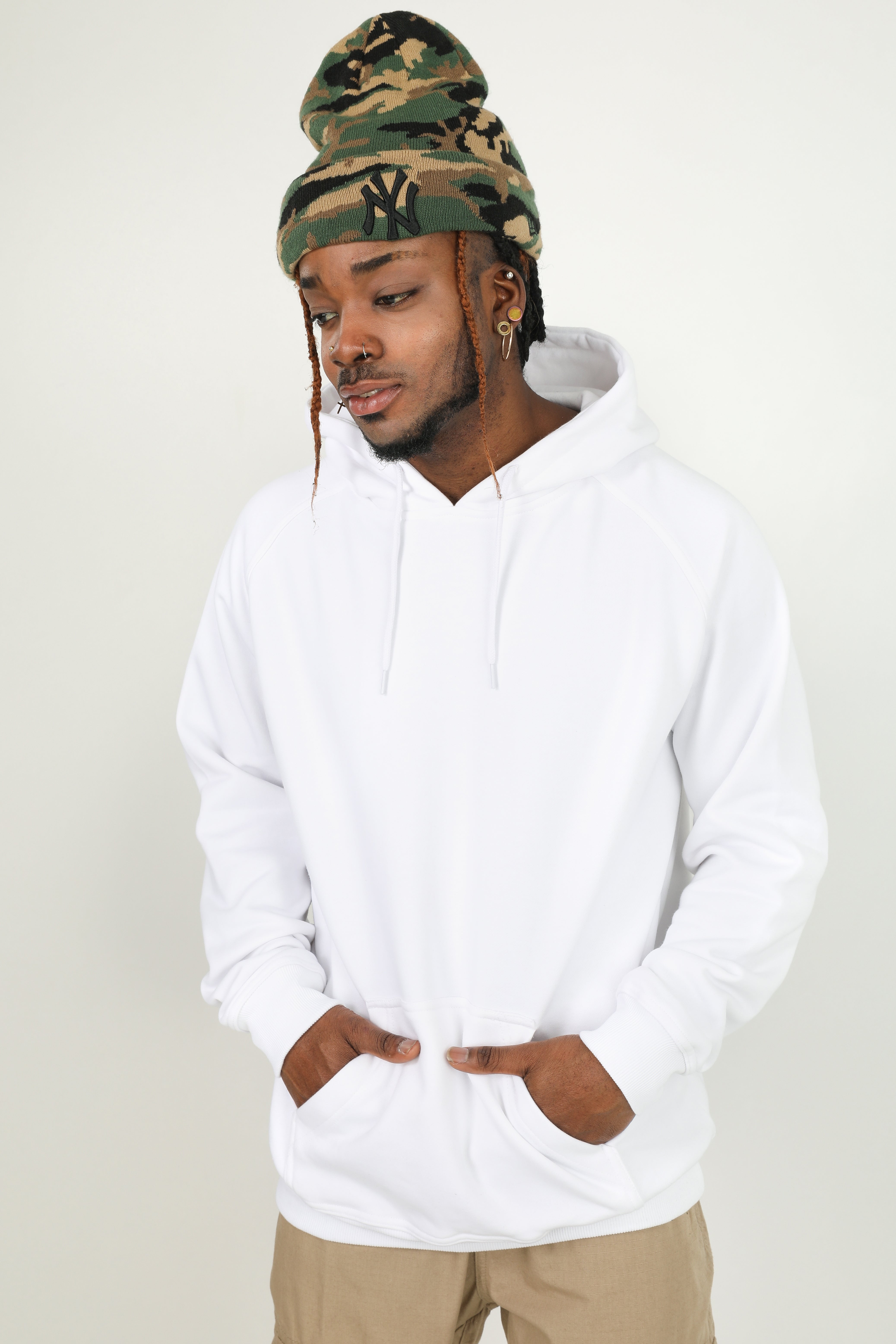 Oversize Kapuzensweatshirt - Weiss